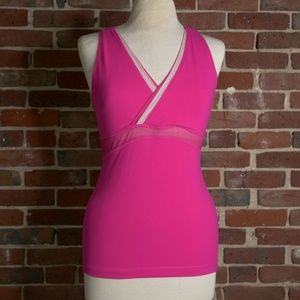 Lululemon | Pink/Pale Pink Accent Deep V Tank